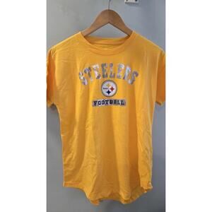 Girls Pittsburgh Steelers shirt size 14/16 New Iridescent Chrome Letters